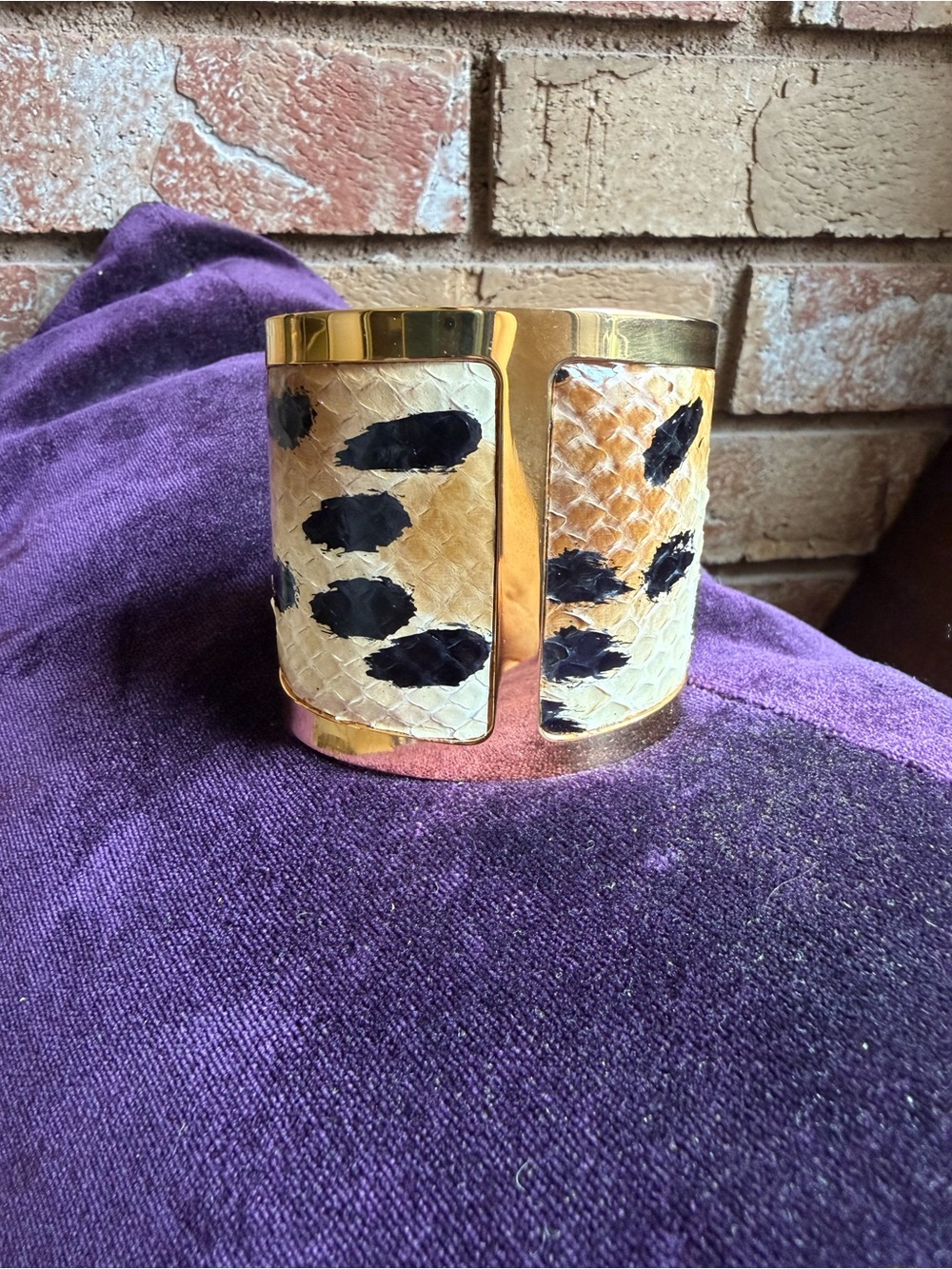 18k gold gilded printed cat print